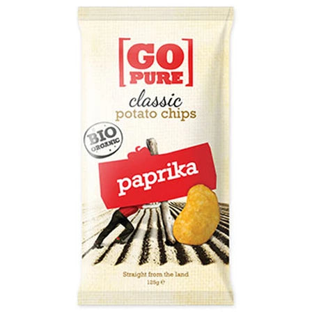 GO PURE Chipsy o smaku paprykowym Bio bezglutenowe 125 g