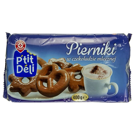 WIODĄCA MARKA P'tit deli Pierniki w czekoladzie mlecznej 400 g