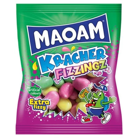 MAOAM Kracher Fizzingz Gumy rozpuszczalne o smaku owocowym 140 g