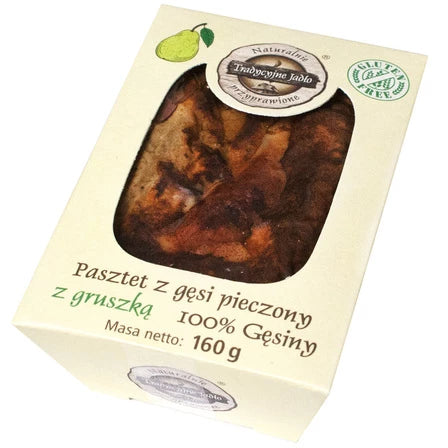 TRADYCYJNE JADŁO Pasztet z gęsi pieczony z gruszką 160 g