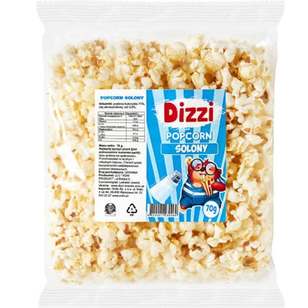 DIZZI Popcorn solony klasyczny 70 g