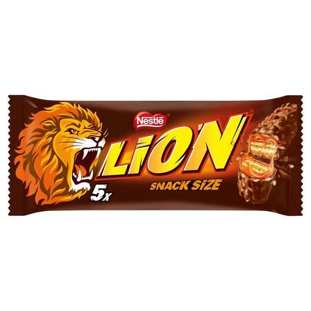 LION Nadziewany wafel z karmelem i płatkami pszennymi oblany mleczną czekoladą (5 x 30 g) 150 g