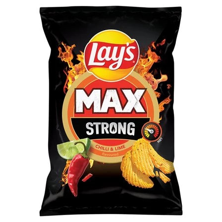 LAY'S Max Strong Chipsy ziemniaczane karbowane o smaku ostrego chilli i limonki 190 g