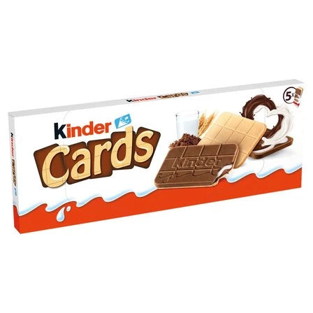 KINDER Cards Wafel wypełniony mlecznym i kakaowym nadzieniem (10 sztuk) 128 g