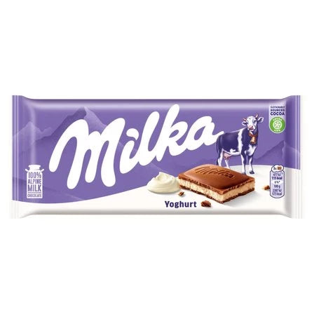 MILKA Czekolada mleczna z nadzieniem jogurtowym 100 g