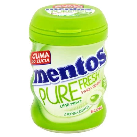 MENTOS Pure Fresh Lime Mint Guma do żucia bez cukru (30 sztuk) 60 g