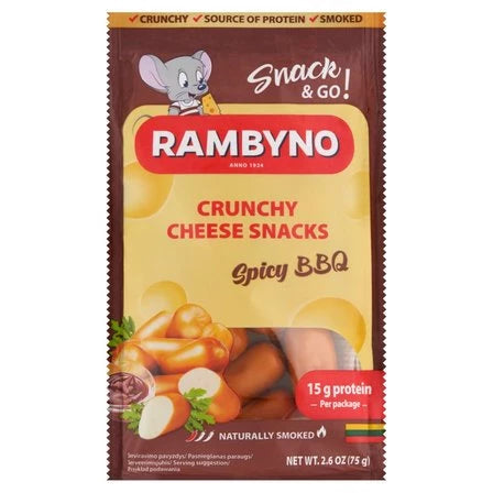 RAMBYNO Wędzona przekąska serowa o smaku BBQ 75 g