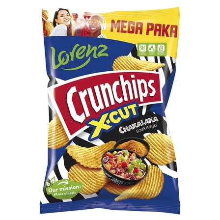 CRUNCHIPS X-Cut Chipsy ziemniaczane o smaku chakalaka 200 g