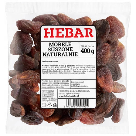 HEBAR Morele suszone naturalnie 400 g
