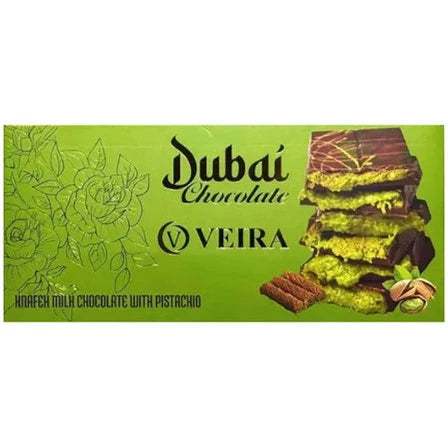VEIRA Czekolada Dubajska z nitek ciasta Kadaif i kremem pistacjowym 100 g