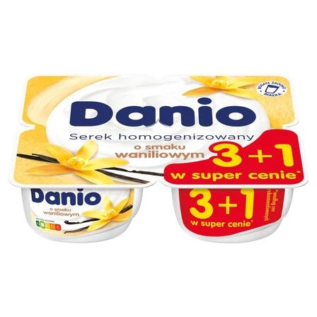 DANIO Serek homogenizowany o smaku waniliowym (4 x 130 g) 520 g