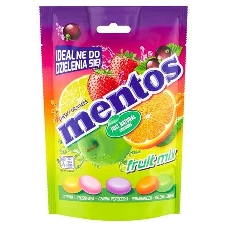 MENTOS Fruit Mix Cukierki do żucia 160 g