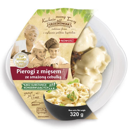 GRZEŚKOWIAK Pierogi z mięsem ze smażoną cebulką 320 g