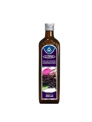 OLEOFARM 100% Sok z czarnego bzu pasteryzowany 490 ml