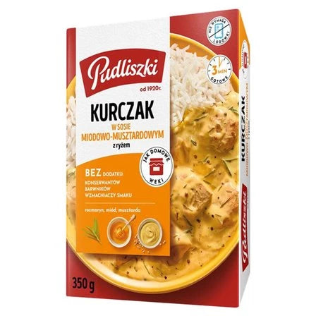 PUDLISZKI Kurczak w sosie miodowo-musztardowym z ryżem 350 g