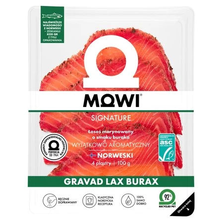 MOWI Signature Łosoś marynowany o smaku buraka 100 g